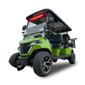72V 7.5kw Battery Powered Solid Wheel 4 Seater Electric Golf Hunting Cart Buggy