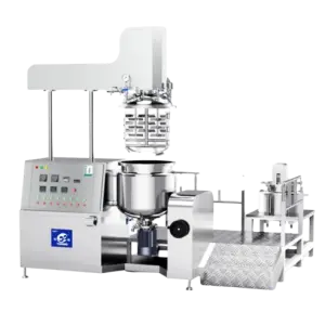 Small Capacity 100L Cosmetic Cream Toothpaste Production Line Vacuum Emulsifying Mixer Toothpaste Making Machine