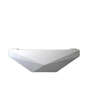 Diamond Shaped Solid Surface Stone Reception Desk