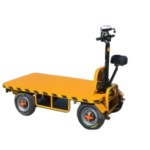 Logistics Electric Flat Car Electric Flat Trolley With Seat For Warehouse Cargo Carrier  Transport