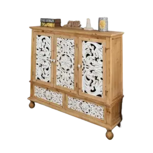 Innova Rustic 3 Doors 2 Drawers Paint For Dinning Room With Bedroom Locks Sideboard Corner