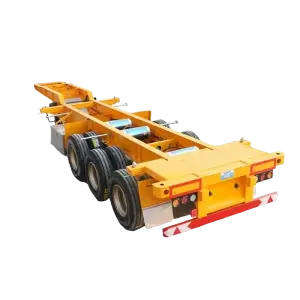 3Axles 20ft 40ft Frame Shipping Chassis Skeletal Skeleton Semi Trailer 40ft Container Trailer