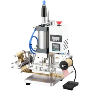 Pneumatic Leather Logo Stamping Machine Condition Embossing and Hot Foil Stamping Machine