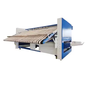 Automated Bedsheet Folding Fabric Double Folding Machine Bedsheet Folding Making Machine