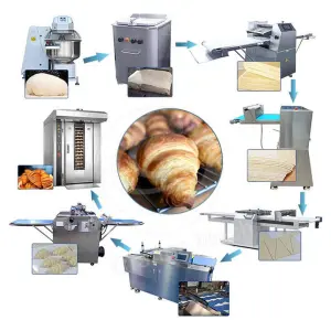 Frozen Full Chocolate Croissant Production Line Make Maker Machine