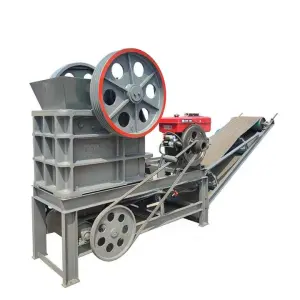 Portable Stone Crusher 10TPH PE 220x350 Mobile Jaw Crusher with Conveyor