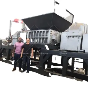 Heavy Duty Industrial Double Shaft Shredder / Scrap Car Tire Shredder Machine / Metal Crusher Machine