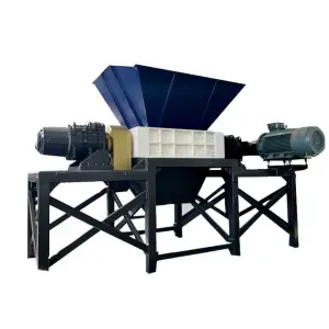 2025 Double Shaft Shredder Heavy Duty Metal Crusher Wood Waste CardboardPlastic Shredder Machine Electric Shredder