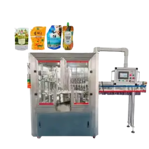 Multifunctional Jam Beverages Liquid Filling Machine Packaging Automatic Spout Pouch Filling Capping Machine