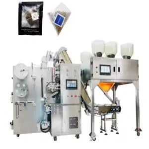 Multi-function Triangle Pyramids Silk Loose Tea Bag Packing Machine for Inner and Outer Tea Bag Granule Packing System Focusmac