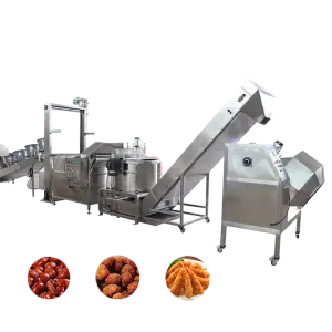 Industrial Fried Potato Automatic Produce Line Fry Chicken Machine