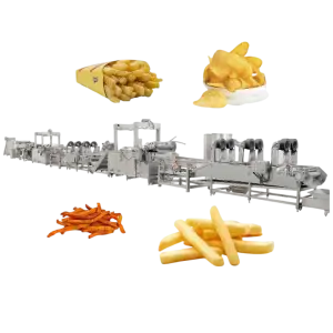 Industrial Gas Fried French Fries Fryer Automatic Potato Crisp Chips Frying Machine
