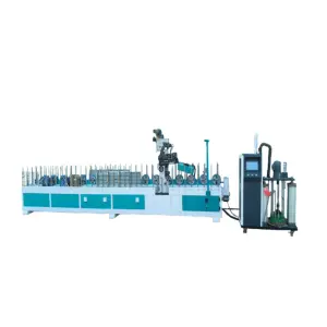 Door Frame Photo Frame Window Frame Woodworking Machinery Cold and  Melt Glue PVC Veneer Laminating Profile Wrapping Machine