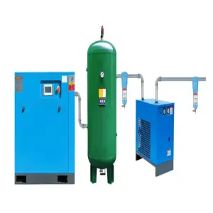 Industrial 7.5kw 10hp Screw Air Compressor With 600L Tank and Dryer Energy Saving 22kw Gas Power 380v Manufacturing Plant