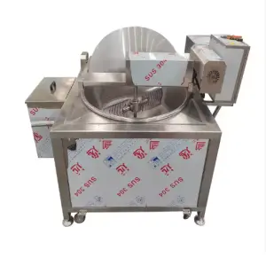 Electric Deep Fryer Industrial Gas Round Fryer Corn/Donut/broad Bean Fryer Continuous Potato French Fries Making Machine