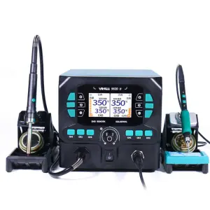 992D-II 2 In1 Tool Nano  Air Pencil Precision Soldering Rework Station and C210 Soldering Iron With Dynamic LCD Display