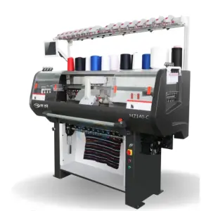 T-shirt Collar Knitting Machine Computerized Jacquard Weaving Machine Professional and Full Jacquard
