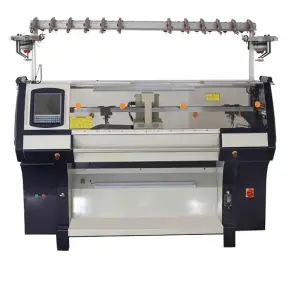 Design Computerized Single System Flat Knitting Machine Automatic POLO T-shirt Collar Knitting Machine