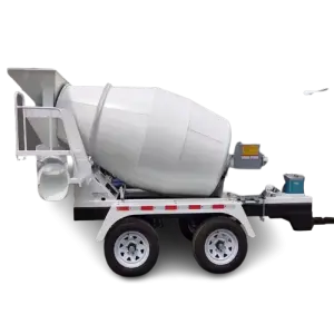V Shape Bulk Cement Tank Trailer With Water Tank Hydraulic Discharging Diesel Engine Cement Mixer With Trailer