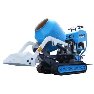 Crawler Mini Concrete Mixer Cement Track Mobile Micro Concrete Mixer Automatic Mixer Light Weight Concrete