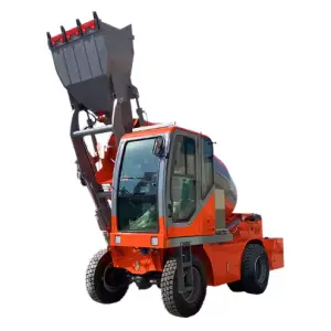 Self Loading Portable Concrete Mixer With Pump for Building Construction Mobile Diesel Concrete Mixer With Pump Machine