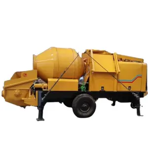 Electric Diesel Mobile Concrete Mixer With Pump Trailer Cement Mixer with Pump Machine Concrete Mixers Pumps Diesel