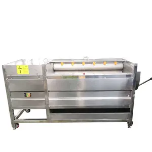 Cassava Peeling and Washing Machine Potato Brush Washer Automatic Potato Peeling Machine