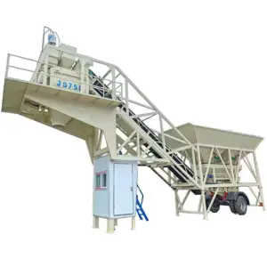 Mini Portable 90m3 Dry Mix Concrete Mixing Plant Manufacture Small Automatic YHZS90 Electric Mobile Concrete Batching Plant