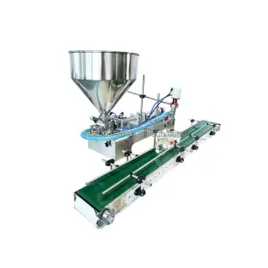 Single Head Nozzle Paste Filling Machine Semi Automatic Cosmetic Cream Lotion Piston Pump Bottle Filler