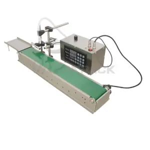 Moonpack Automatic Linear Digital Control Pump Small Liquid Oil Perfume Glass Bottle Filling Machine 100ml 250ml With Conveyor