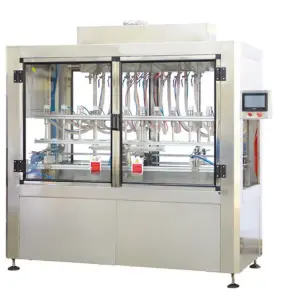 Automatic 4 Heads Accurate Liquid Bottle Gravity Overflow Condiment Siphon Pocket Perfume Filling Machine Line