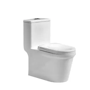 One Piece Toilet Ceramic Bathroom Toilet White Bathroom Toilet with Center Flush Technology