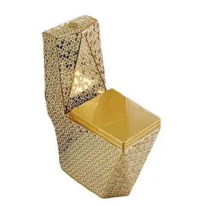 Toilet with Center Flush Technology Bidet GoldCeramic Toile TBathroom Smart Bidet WC