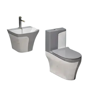 Bathroom Sinks with Toilet Set and Bath Tub Wc Ceramic One-piece Toilet Bathroom Toilet Bowl with Sink Set Set