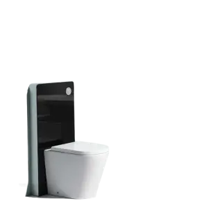 Back to Wall Toilet Flush Water Concealed Cistern CE Dual Push Glass Upper Cistern Flush Water tank
