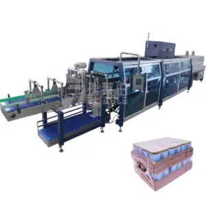 Plastic Bottle Pop Can Half Tray Shrink Wrap Packing Machine with PE Film