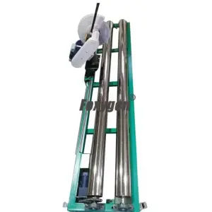 Foxygen PVC Tarpaulin Wall Cloth Wall Covering Roll Material Semi-auto Slitter Paper Fabric Sheet Roll Cutting Machine