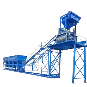 Ready Mix Manufacturing Machine Motor Production Line Mobile Concrete Mixing Plant Portable HZS90 Concrete Batching Plant