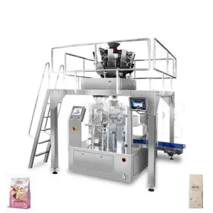 Seller Rotary Pre-Made Bag Packing Machine for Potato Chips and Cigarettes with Gluing and Embossing Functions