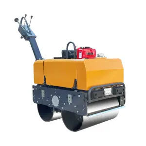 Mini Walk Behind Vibratory Road Roller Double Drum Road Roller 500kg Walk Behind Vibratory Roller