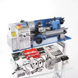 7 X 14 Inch Precision Micro Metal Lathe Machine 550W 2500 RPM Variable Speed Horizontal Bench Top Lathe Automatic Micro Milling