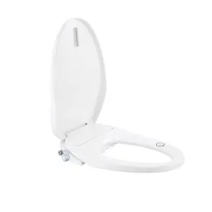 110V Smart Bidet Toilet Seat with Dual Nozzles Instant Heating & Automatic Control Standard Toilet Seat Plastic Material