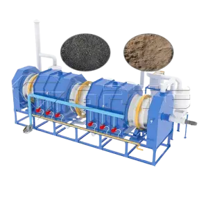 Charcoal Making Carbonization Machine Production Line Sawdust Rice Husk Carbonizing Equipment Manufacturing Plants