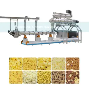 Eco-Friengly Twin Screw Grain Extruder Machine for Puffed Snack Making for Millet Rice Maize Corn Wheat for Food