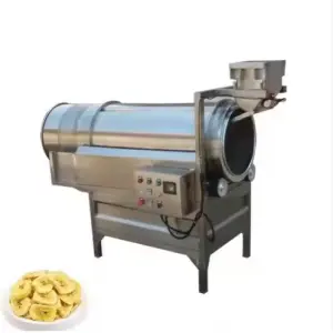 Automatic Stainless Steel Snack Seasoning Drum Popcorn Chips Flavoring Machine Rotary Seasoning Machine Food Application