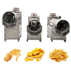 304 Stainless Steel Industrial Potato Chips/French Fries/Banana Chips Drum Seasoning Machine