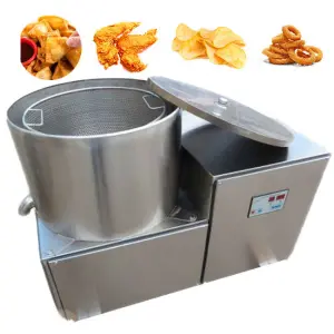 Small Snack Equipment French Fries Dewatering Machine Frying Food Oil Removing Machine to Dry Fries