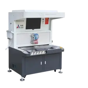 Dual-Station Vision Paint Sprayer Custom Metal Badge Key Ring Making Machine