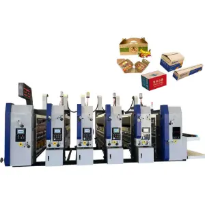 Automatic Economic speed 1-6 Colors Carton Box Flexo Printer Slotter Die Cutting Cartoon Box Packaging Machine