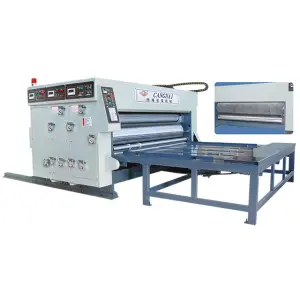 Semi Automatic 2 Color Printer Rs4 Slotter Chain Die Cutting Machine Cartoon Box Printing Machine